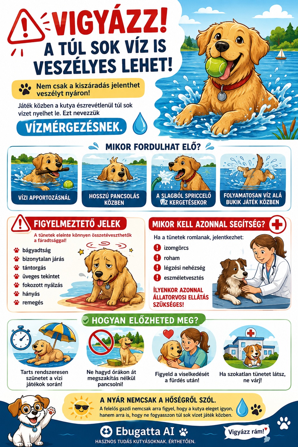 Vízmérgezés kutyáknál – Tünetek, veszélyek és megelőzé